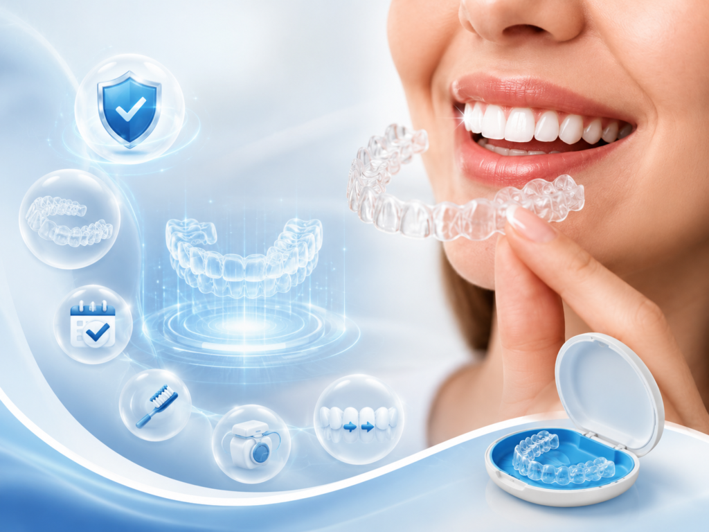 Benefits of clear Invisalign aligners with digital smile planning and removable aligner treatment in Ahmedabad